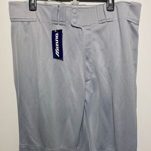Mizuno Men's Gray Elastic Bottom Durable Performance Baseball Pants Size 2XL